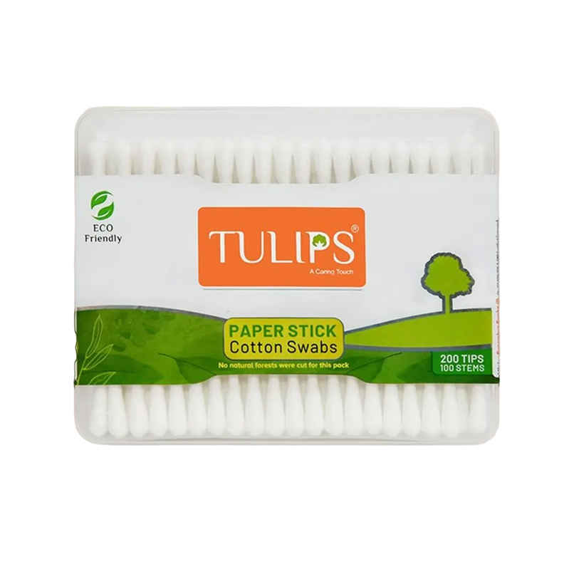 Tulips Paper Stick Cotton Buds Flat Box
