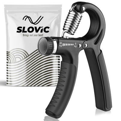 Slovic upto 60kg Adjustable Hand Grip Strengthener for Forearm & Wrist Strengthening - Black