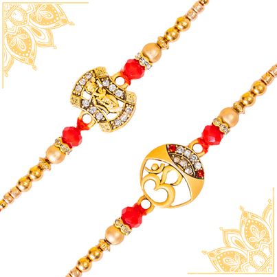 Religious Rakhi Set (Shree Rakhi) Pack of 2 Religious Rakhi Set (Shree Rakhi) Pack of 2