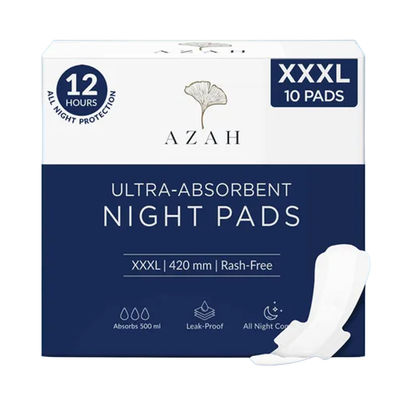  Azah Rash Free Night Sanitary Pads - XXXL