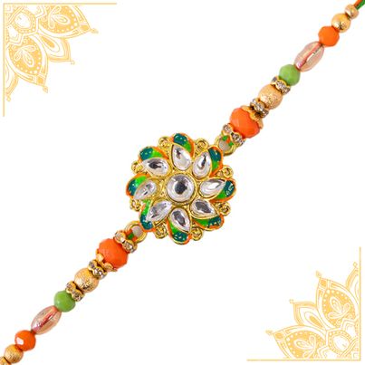 Abstract Single Rakhi (Shree Rakhi) Set of 1 Abstract Single Rakhi (Shree Rakhi) Set of 1