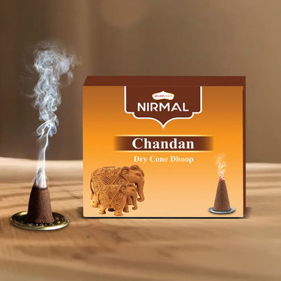 Nirmal Chandan Dry Cone Dhoop | Shubhkart Nirmal Chandan Dry Cone Dhoop | Shubhkart