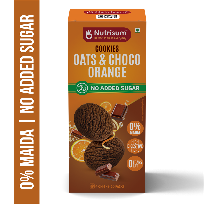 Nutrisum Oats Cookies - No Added Sugar - Chocolate Orange