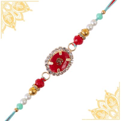 Stone Single Stone Rakhi (Avyaan Rakhi) Set of 1
