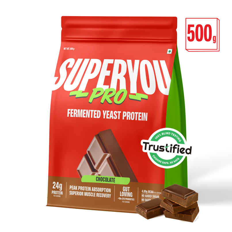 SUPERYOU Pro Chocolate Fermented Yeast Protein Isolate | 24g Protein per Scoop