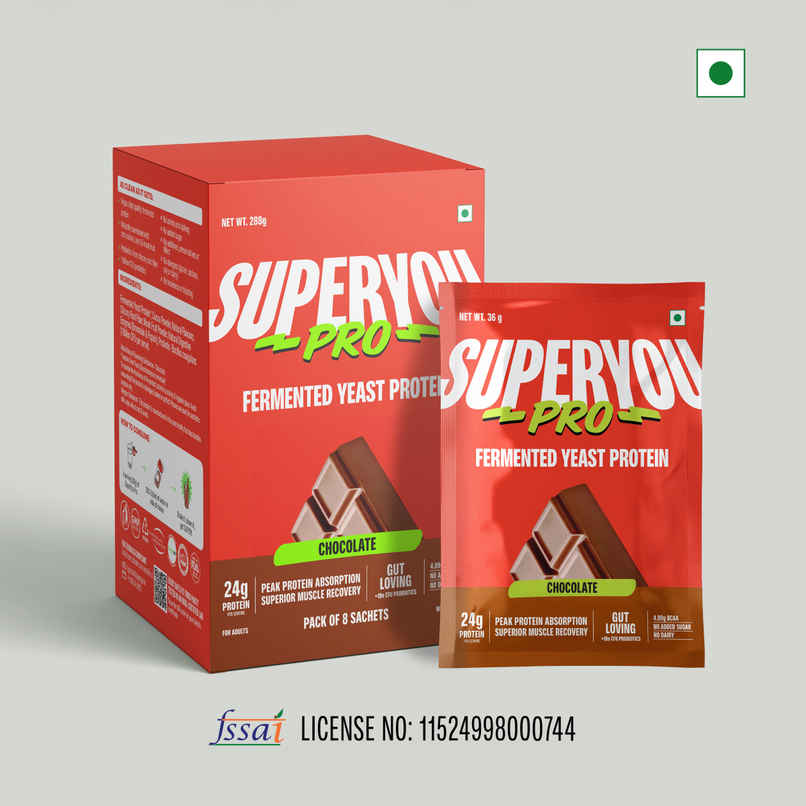 SuperYou Pro Fermented Yeast Protein- Chocolate | 24g Protein per sachet SuperYou Pro Fermented Yeast Protein- Chocolate | 24g Protein per sachet