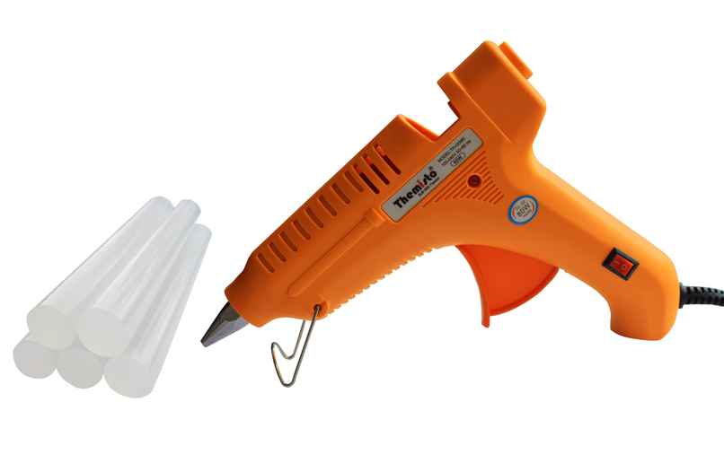 Themisto 80W Hot Melt Glue Gun With 5 Transparent Hot Glue Stick