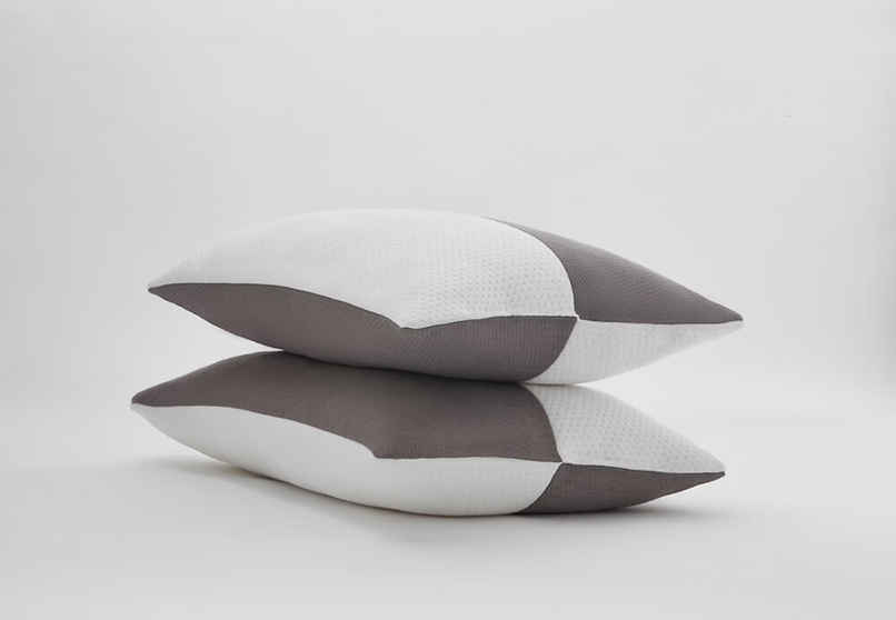 Wakefit Sleeping Pillow | Set of 2 | Height Adjustable | Standard Size 27X16 inch 300 Grms | White & Grey