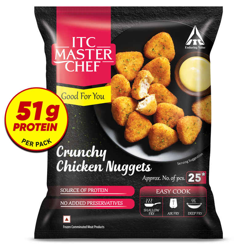 ITC Master Chef Crunchy Chicken Nuggets | Source of Protein | No Added Preservatives | 25 pieces