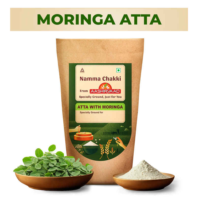 Namma Chakki Moringa Atta By Aashirvaad, 1kg Namma Chakki Moringa Atta By Aashirvaad, 1kg