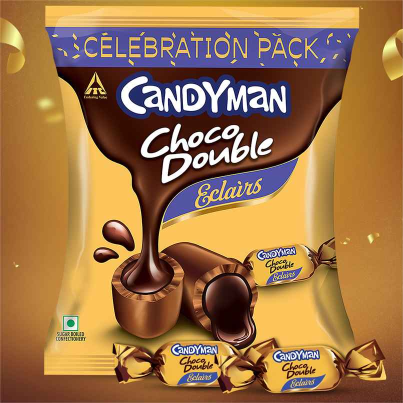 Candyman Choco Double Eclairs | Rich Chocolate Treat | Celebration pack Candyman Choco Double Eclairs | Rich Chocolate Treat | Celebration pack