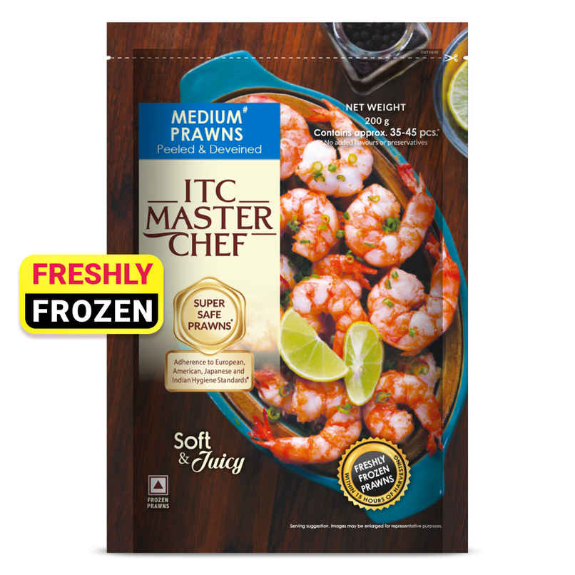 ITC Master Chef Medium Prawns | Freshly Frozen | High Protein