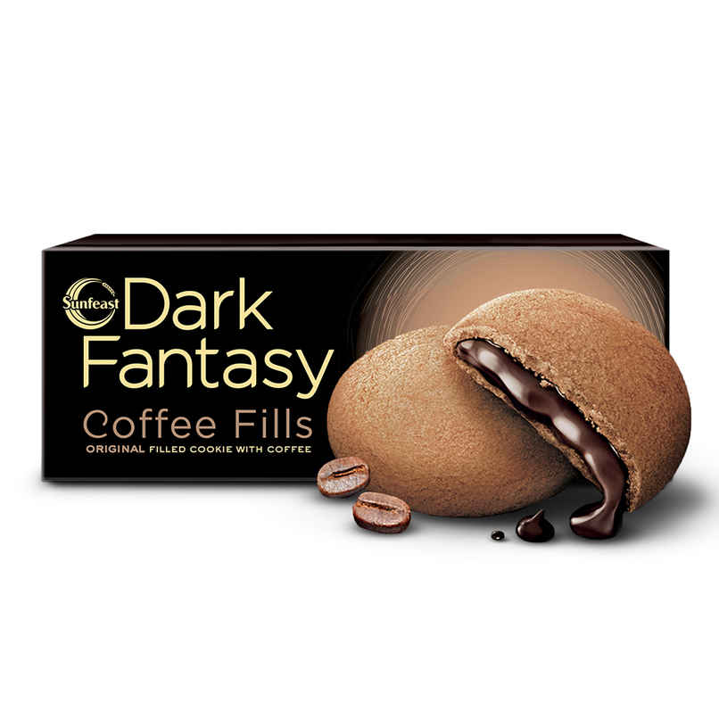 Sunfeast Dark Fantasy Coffee Fills, Original filled cookie with Coffee flavour | Perfect Snack