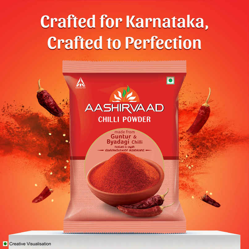 Aashirvaad Chilli Powder made from Guntur Byadagi Chillies | To Cook Vibrant | Tasty & Spicy Food