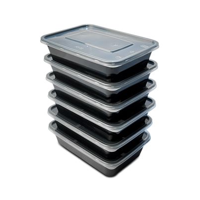 CREW4 Polypropylene Reusable Meal Prep Container | Boxes with Lid Food Storage - 500 ml