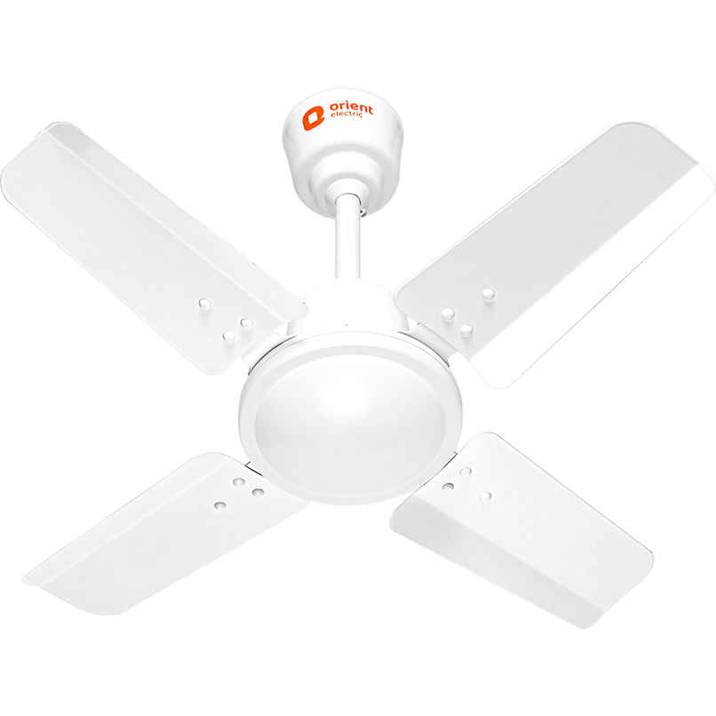 Orient Electric Aluminium Base New Air Plus Ceiling Fan, 600mm, 4 Blades, White