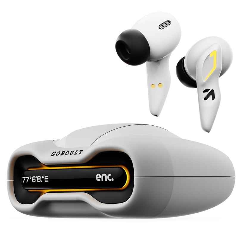 GOBOULT Astra with Quad Mic ENC, 48Hrs Battery, |White Opal, True Wireless