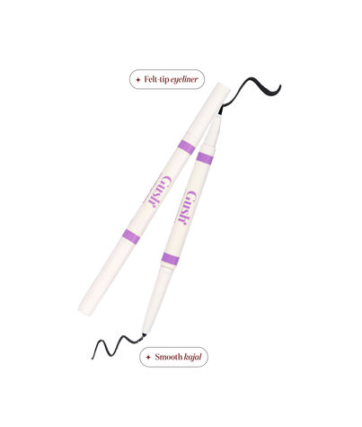 Gush Beauty Eye Like Options 2 in 1 Felt Tip Black Eyeliner And Creamy Kohl Pencil