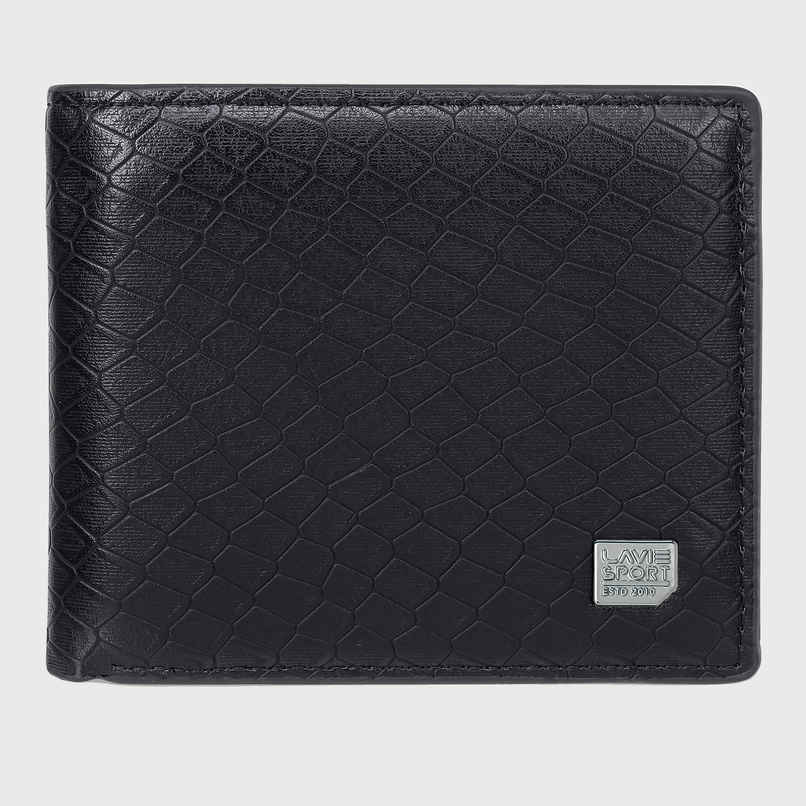 Lavie Sport James Men's Wallet | 5 Card Slots | Biofold Wallet | Synthetic Leather | Purse - Black