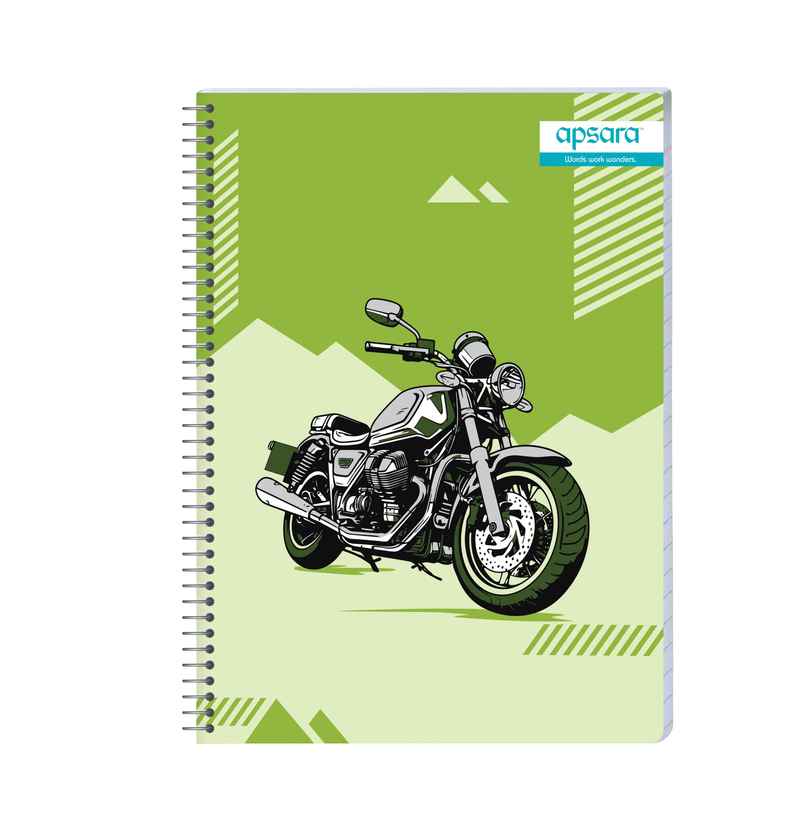 Apsara Spiral Bound 5 Subject Single Line Notebook 60gsm | 27 x 20 cm | 252 Pages | Covers May Varry Apsara Spiral Bound 5 Subject Single Line Notebook 60gsm | 27 x 20 cm | 252 Pages | Covers May Varry