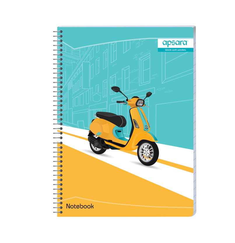 Apsara Spiral Notebook 1Subject 26.7 x 20.3 160Pages Blue Single Line 60gsm (Covers May Differ)