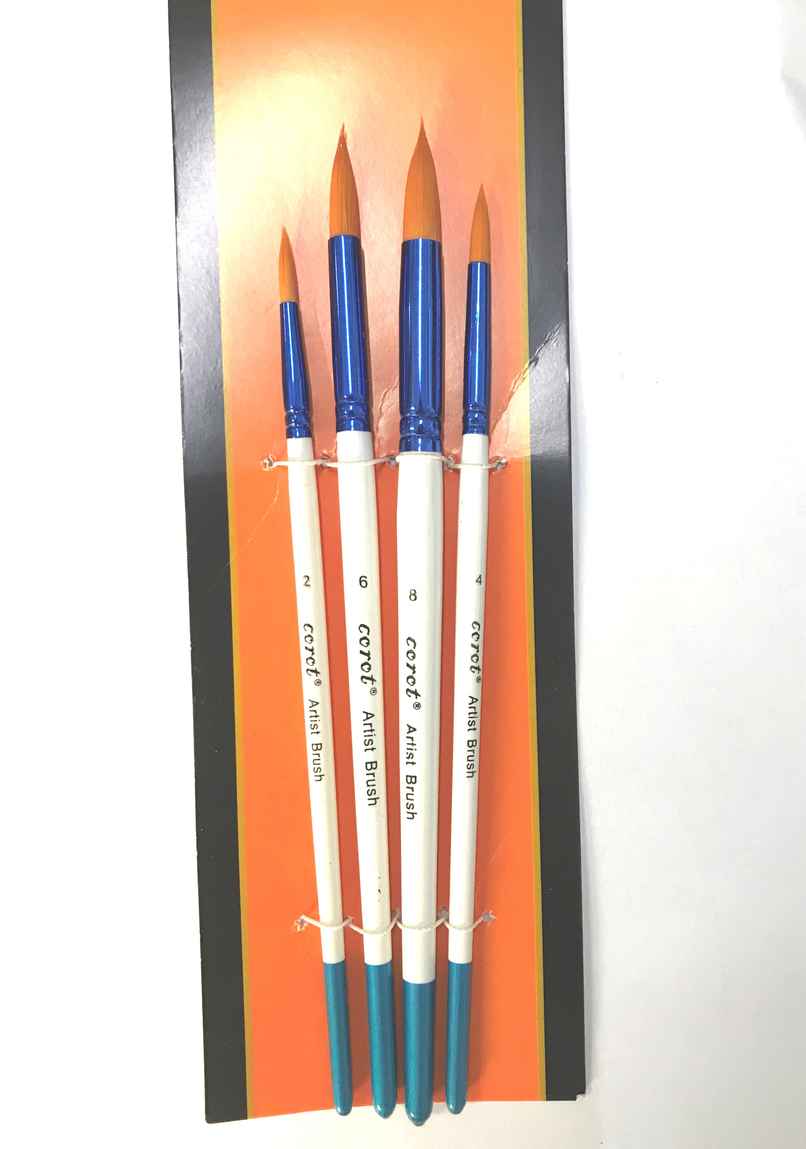 Chrome Small Handle Round Brushes | Set Of 4 Chrome Small Handle Round Brushes | Set Of 4