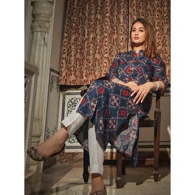 Divena Women s A-Line Printed Rayon Kurta | DK0584 | S Divena Women s A-Line Printed Rayon Kurta | DK0584 | S