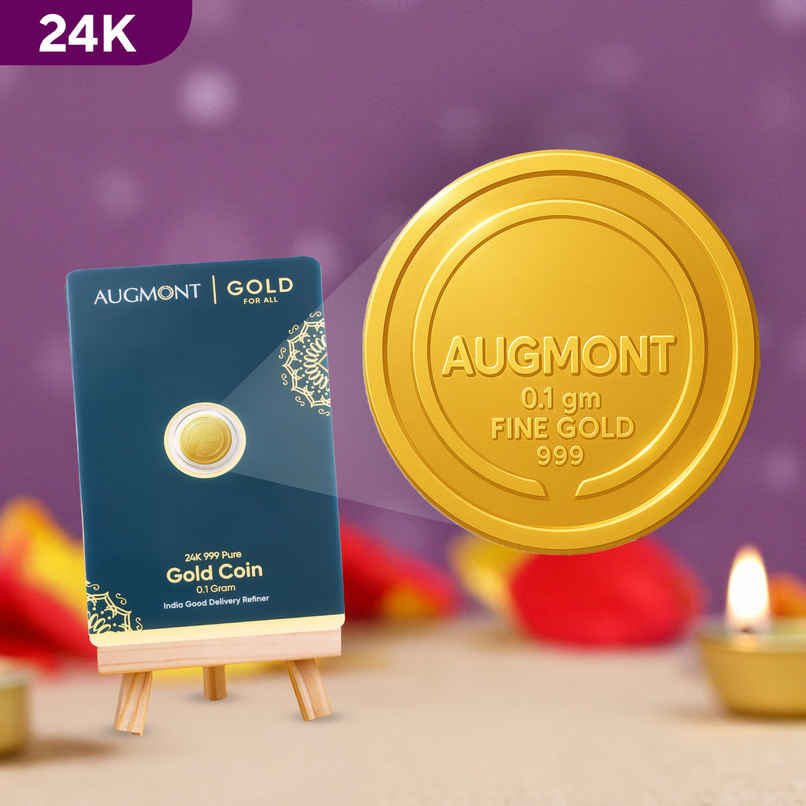 24 Karat 999 Pure Gold Coin | 0.1 g | Augmont