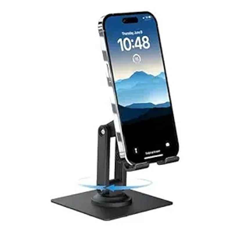 Ambrane 360 Rotation, Foldable Design Mobile Stand With Stable Metalic Round Base,(Twistand 360)