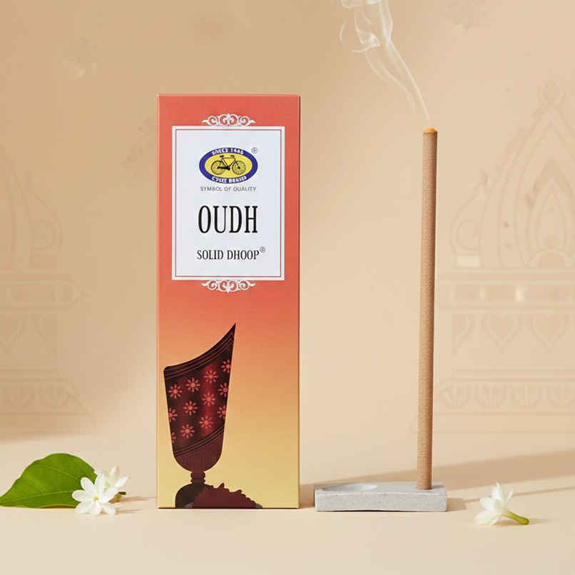 Pure Oudh Bambooless Solid Dhoop Stick | 6 Inch | Pack Of 50 Sticks | Cycle