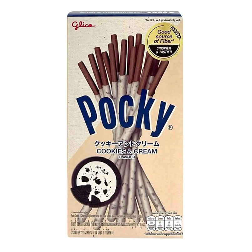 Pocky Cookies and Cream Flavoured Biscuit Sticks