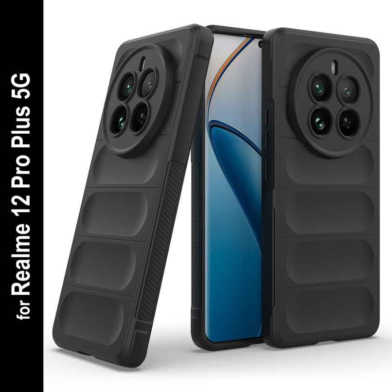 Zapcase Back Cover for Realme 12 Pro Plus 5G | Magic-Black
