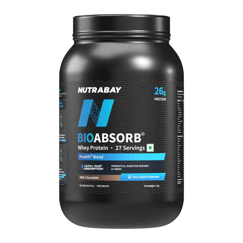 Nutrabay BioAbsorb Whey Protein Powder - Milk Chocolate