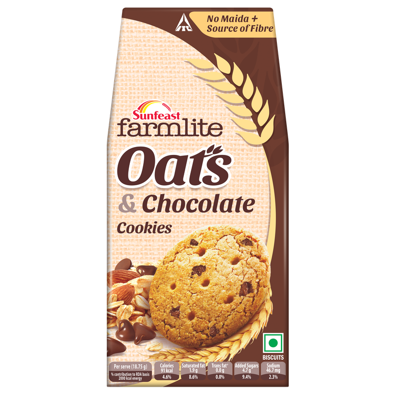 Sunfeast Farmlite Oats & Chocolate Cookies