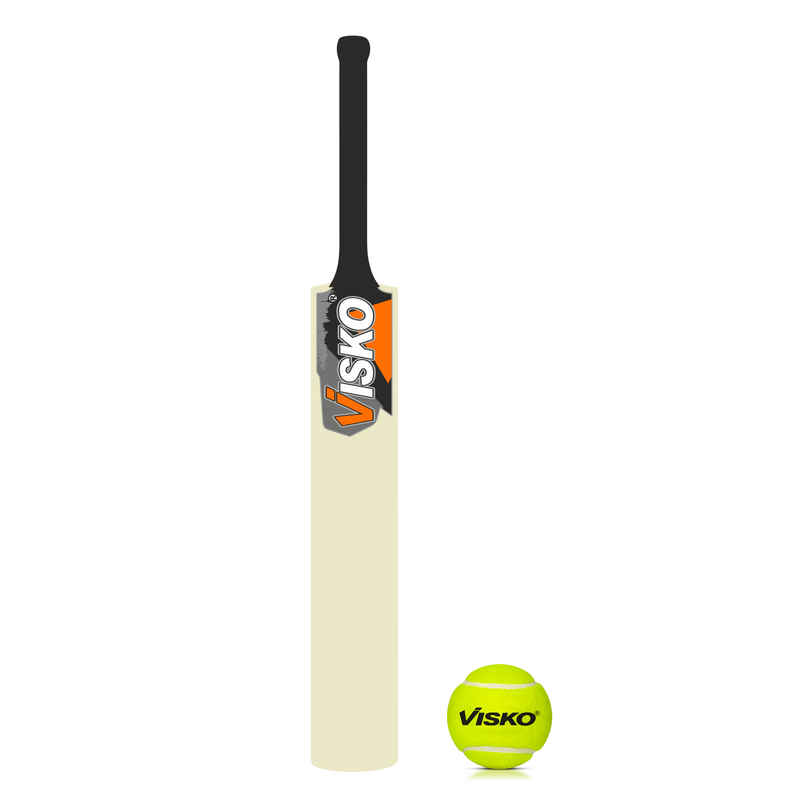 Visko MOI0049 Phaethon Wooden Cricket Bat & Tennis Ball Full Size | White