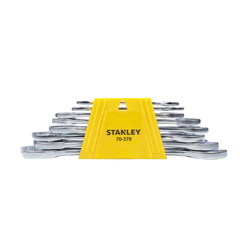 STANLEY 70-379E 8-Piece Matte Finish Chrome Vanadium Steel Double Open-End Spanner Set STANLEY 70-379E 8-Piece Matte Finish Chrome Vanadium Steel Double Open-End Spanner Set