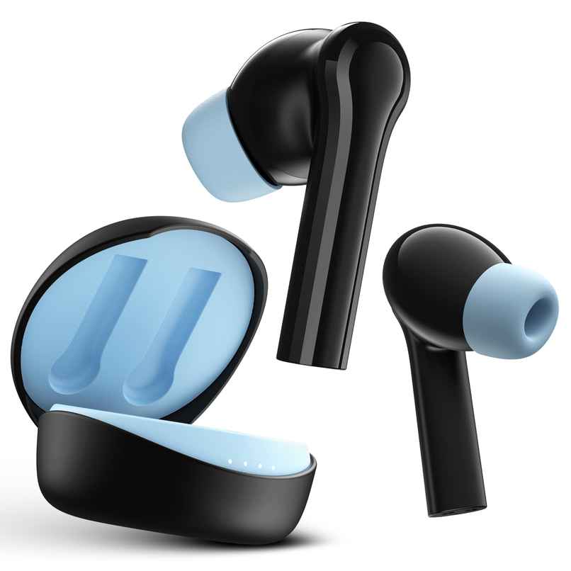 Mivi DuoPods D4 TWS | Rich Bass | 50H Playtime | AI ENC | 13 mm | 5.3 BT | Black | True Wireless