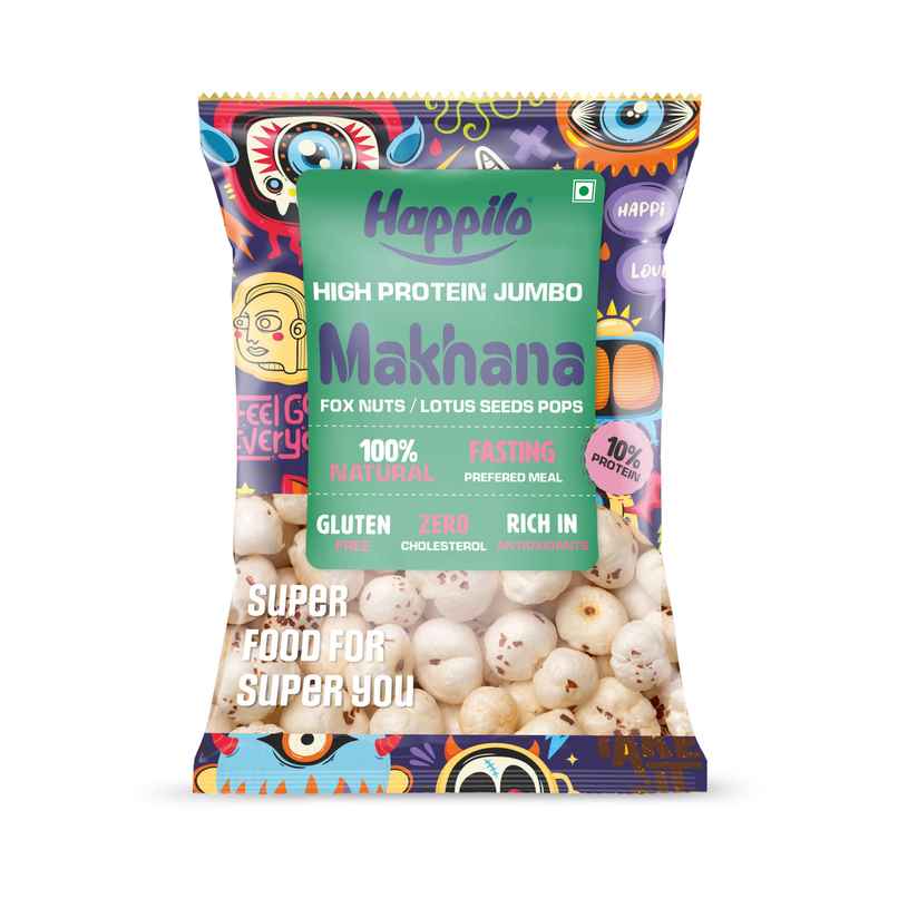 Happilo Jumbo Makhana(Foxnut)|Ideal for Fasting|Healthy Snacks|Vrat Happilo Jumbo Makhana(Foxnut)|Ideal for Fasting|Healthy Snacks|Vrat