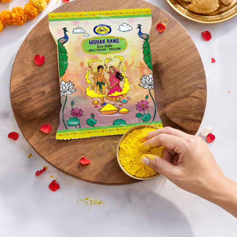 Mohak Rang Eco-Safe Holi Colour | Yellow | Cycle Mohak Rang Eco-Safe Holi Colour | Yellow | Cycle