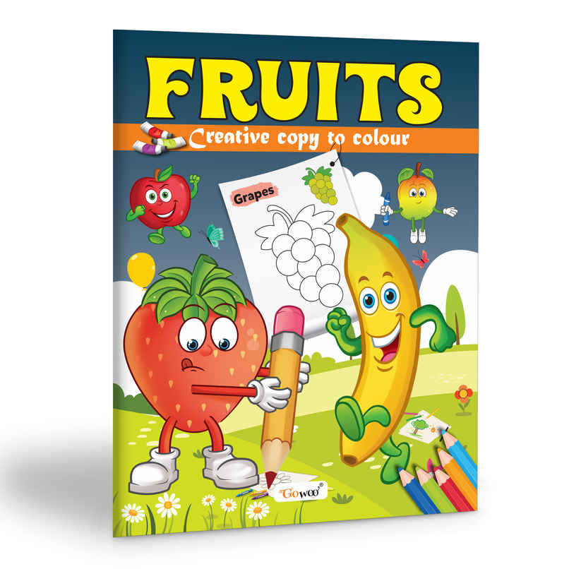 Fruits-Creative Copy To Colour | Toddler Learning And Color Book | Fun Learning Colouring Book