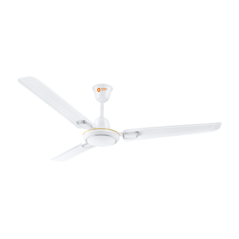 Orient Electric Pacific Air Deco 1200mm 3 Blade 350RPM Ceiling Fan, BEE Star Rated | White Silver Orient Electric Pacific Air Deco 1200mm 3 Blade 350RPM Ceiling Fan, BEE Star Rated | White Silver