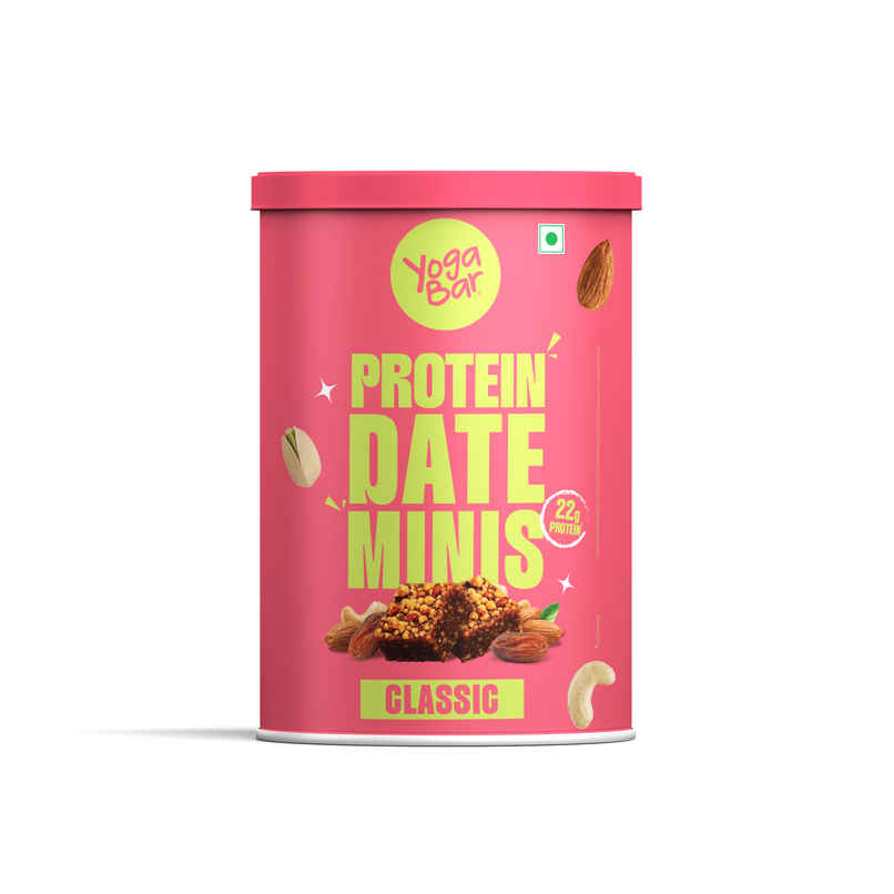 Yoga Bar Protein Date Minis | High Fibre | No Added Sugar and Preservatives | Dates and Nuts