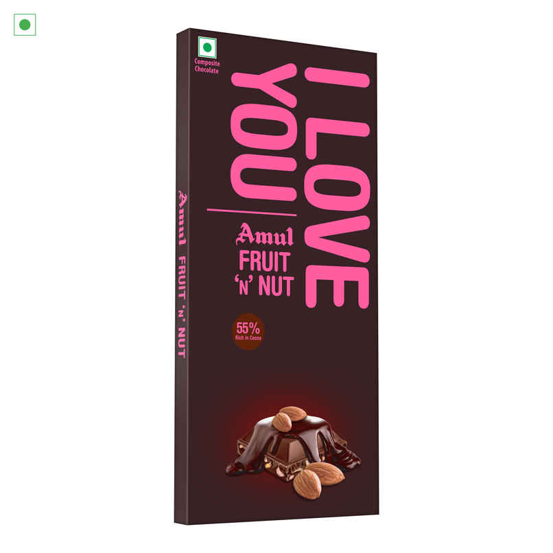 Amul Fruit n Nut Dark Chocolate | I Love U pack