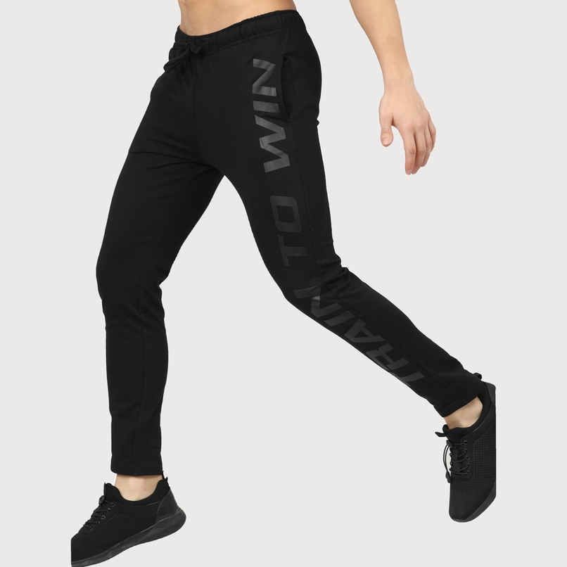 Highlander Men Solid Slim-Fit Track Pant | Black - 30