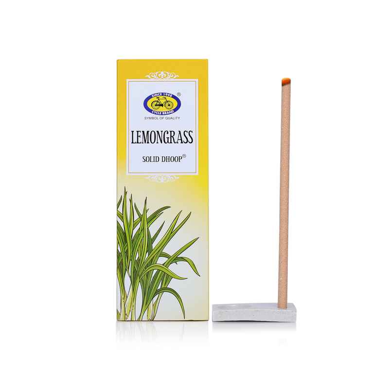 Cycle Pure Lemongrass Bambooless Solid Dhoop Stick| 6 Inch| 50 Sticks Pack