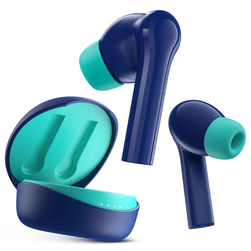 Mivi DuoPods D4 TWS | Rich Bass |50H Playtime | AI ENC | 13 mm | 5.3 BT | Blue | True Wireless