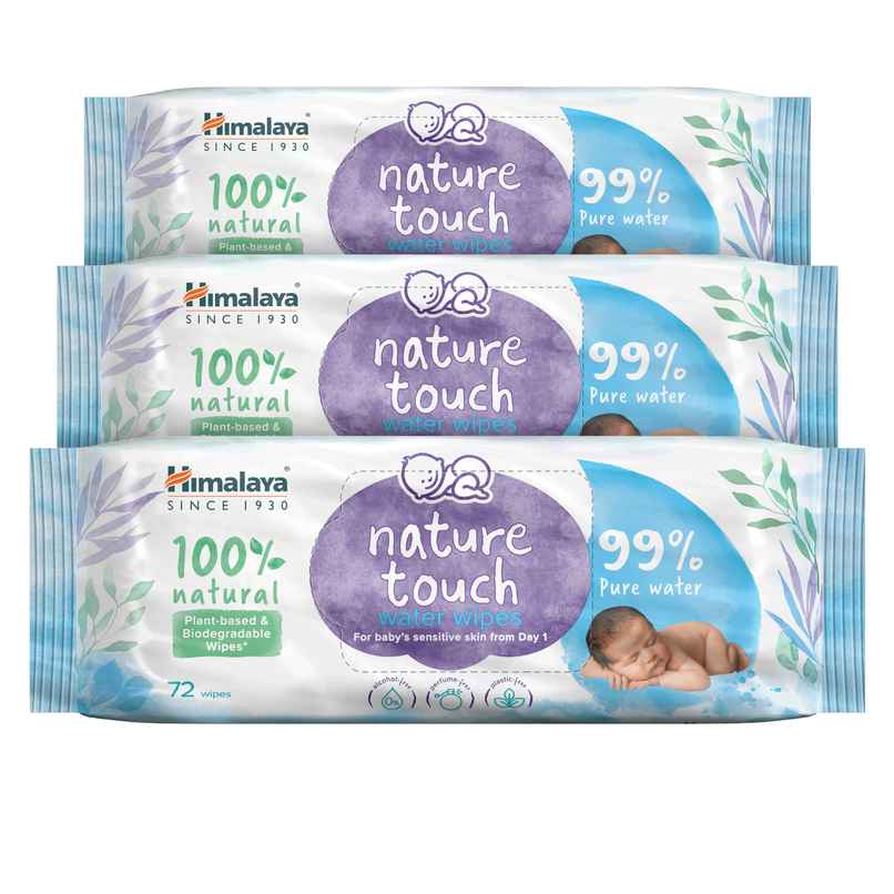 Himalaya Nature Touch Baby Water Wipes (Unscented) 99% Pure Water