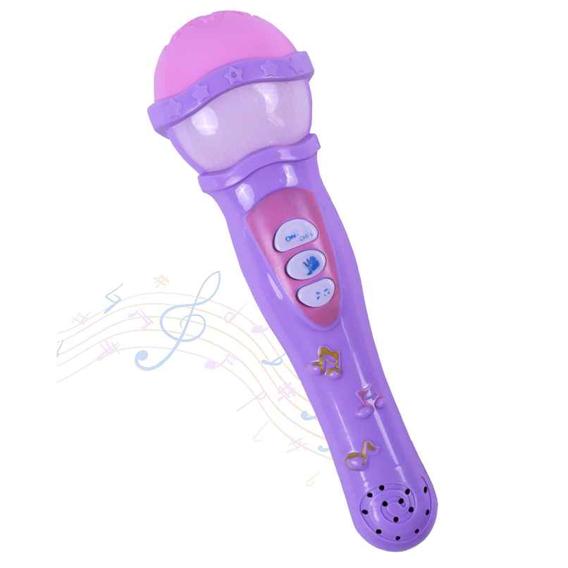 Toyshine Musical Microphone Singing Mic Toy With Lights and Clear Sound | Purple