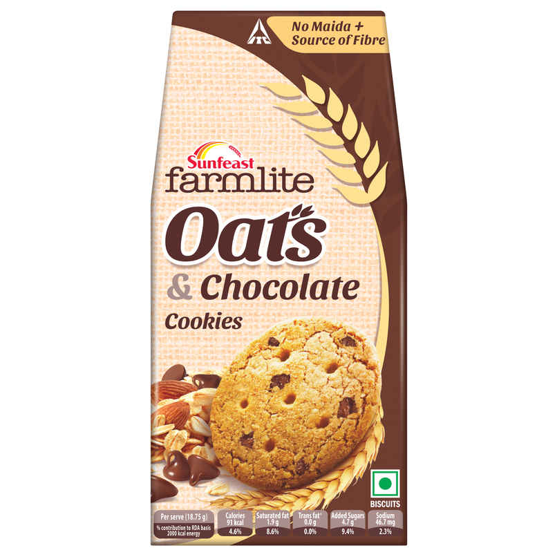 Sunfeast Farmlite Oats & Chocolate Cookies