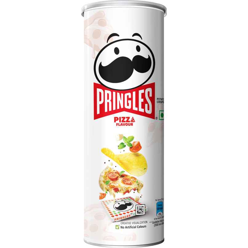 Pringles Potato Chips Pizza Flavour | Savoury & Crispy